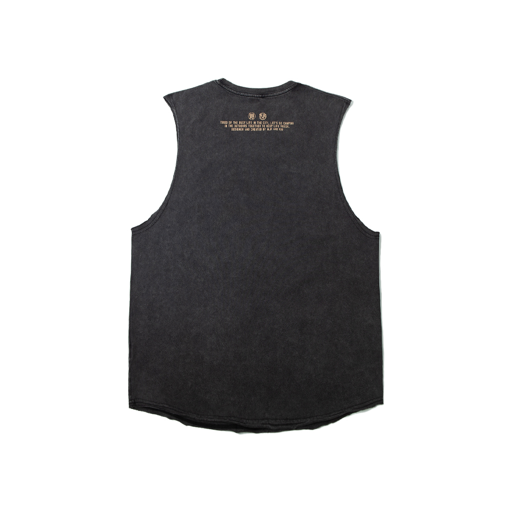 MJ Fresh x KID ® Stay Fresh Tank Top _ 2022聯名十字圖騰背心 水洗黑