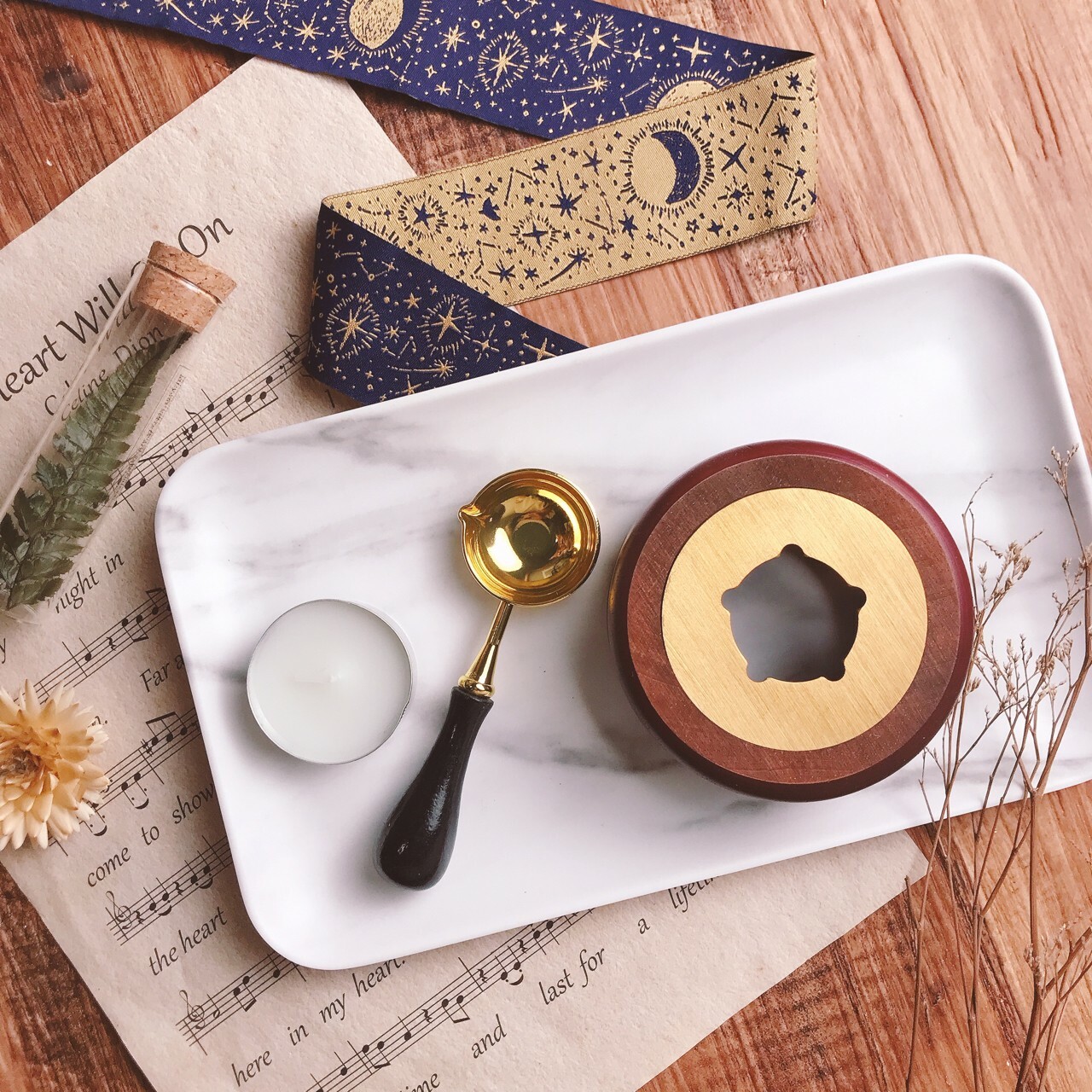 HAPPYMT｜封蠟 火漆 木勺熔爐優惠組 (送蠟燭)