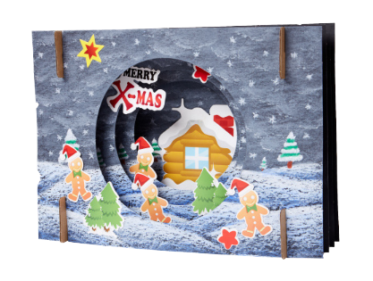 聖誕節diy立體畫製作材料包 M1715