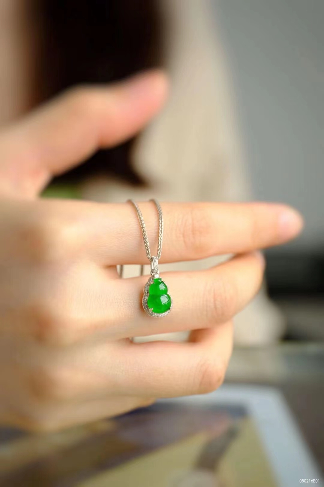 829818 濃陽綠葫蘆吊墜