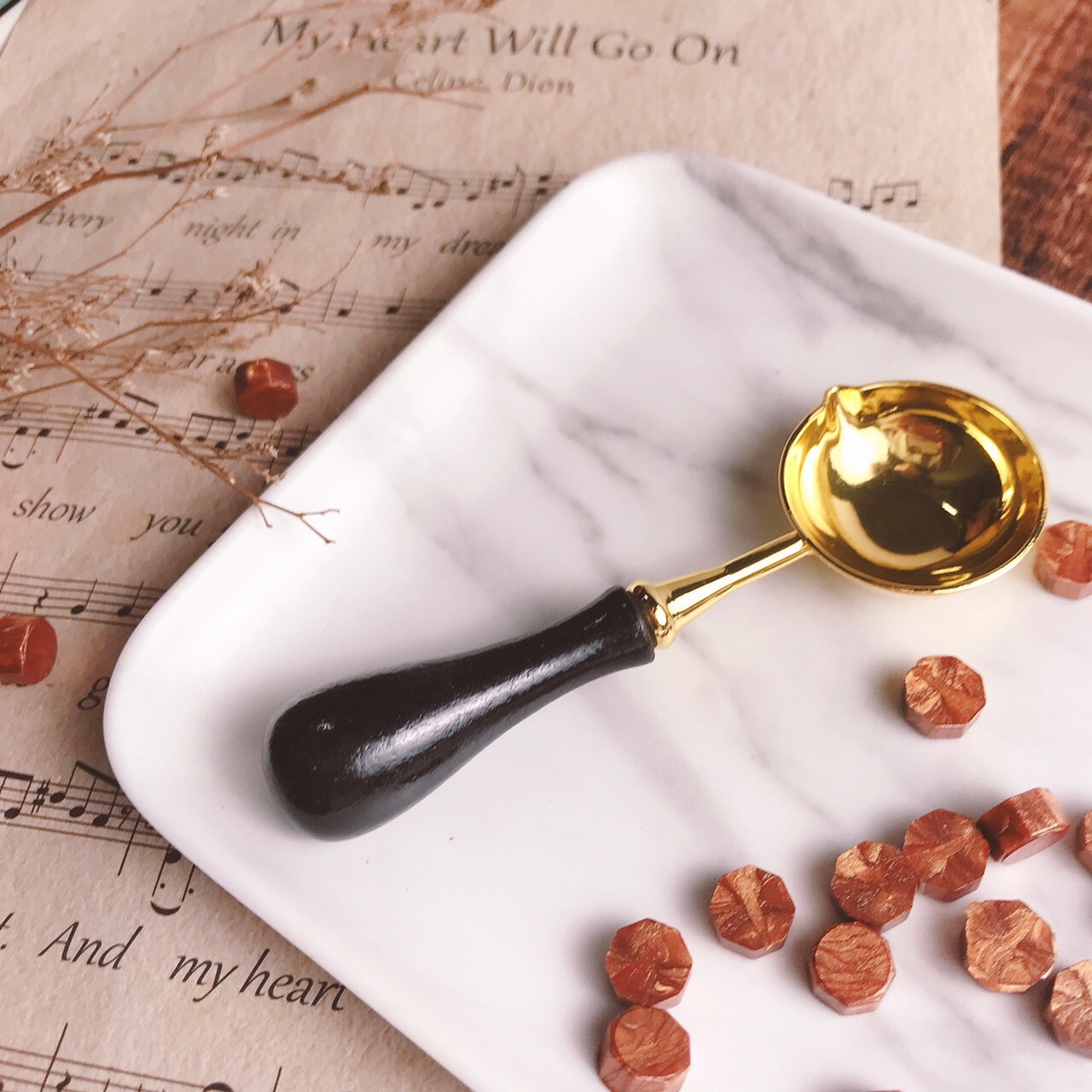 HAPPYMT｜封蠟 火漆專用 木勺/木柄