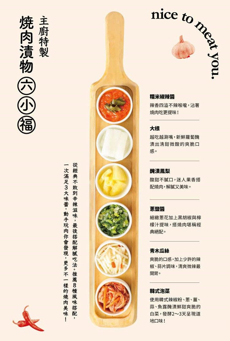 【全台通用】 原燒 優質原味燒肉 燒肉漬物六小福