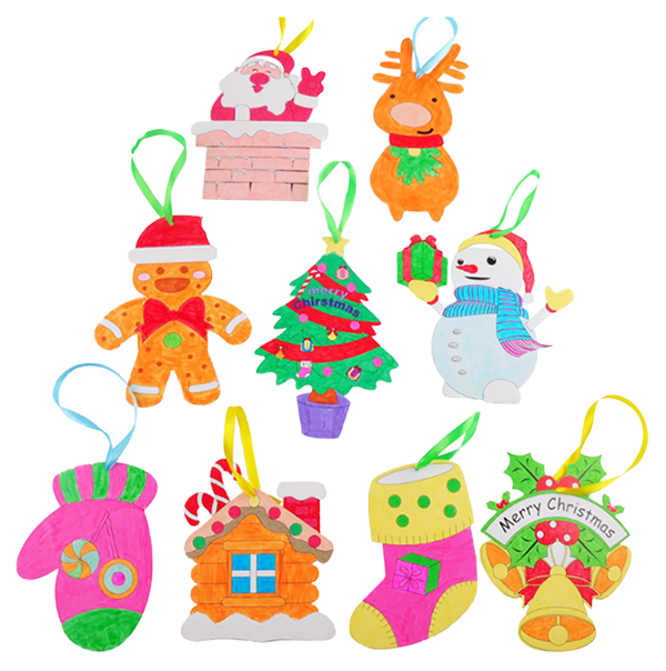 聖誕節diy塗色掛飾製作材料包 MS6610
