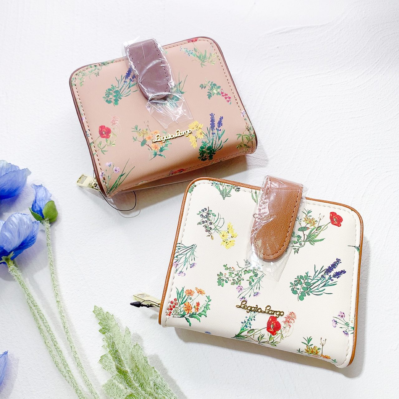 [日本] Legato Largo花卉圖案銀包