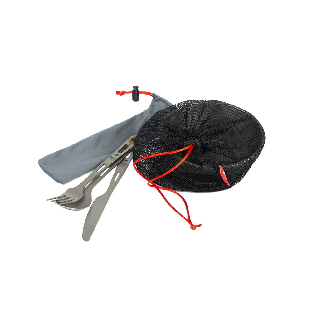 MJ Fresh x KID ® Keith Tableware _ 2022聯名純鈦刀叉湯匙三件餐具組