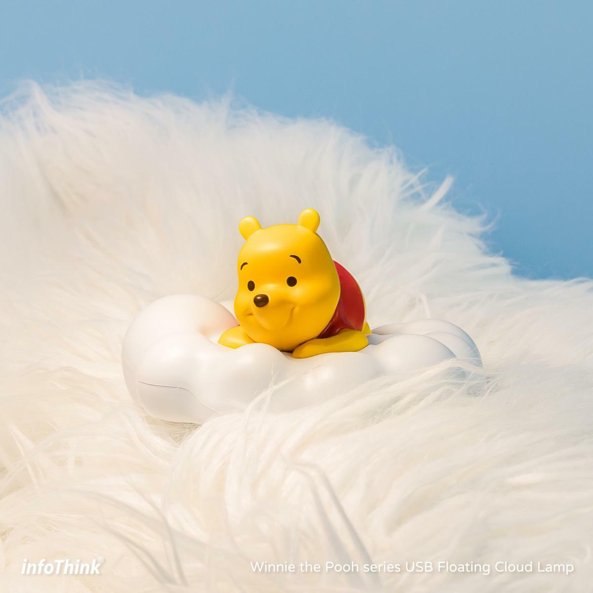 台灣直送|infoThink 小熊維尼系列 USB 充電 LED 飄飄雲燈|檯燈|隋處擺|