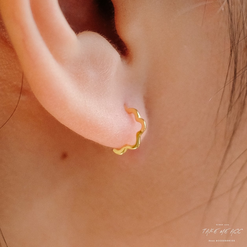 小小雲朵裙｜全純銀耳環