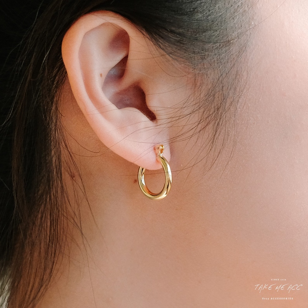 必備的基本圈圈(小款)｜純銀針耳環