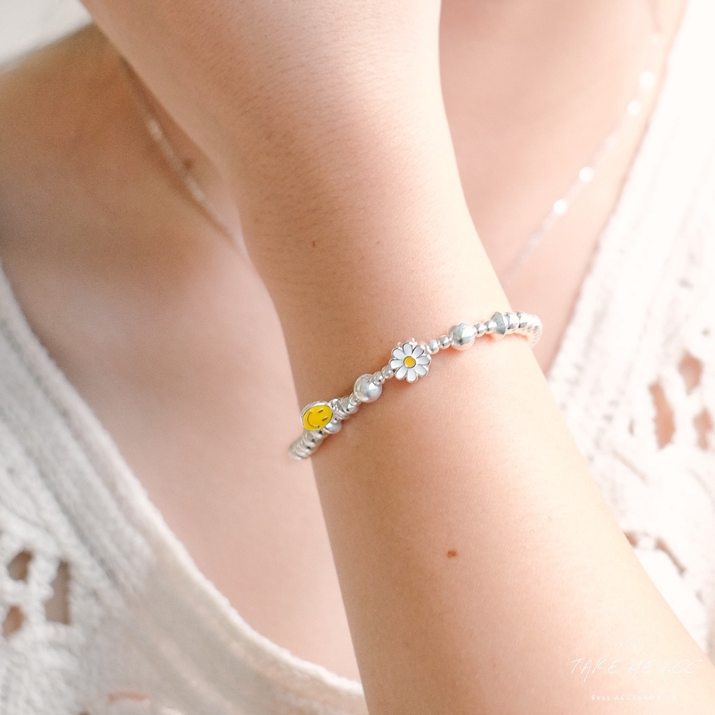 微笑彈力手鍊｜純銀手鍊