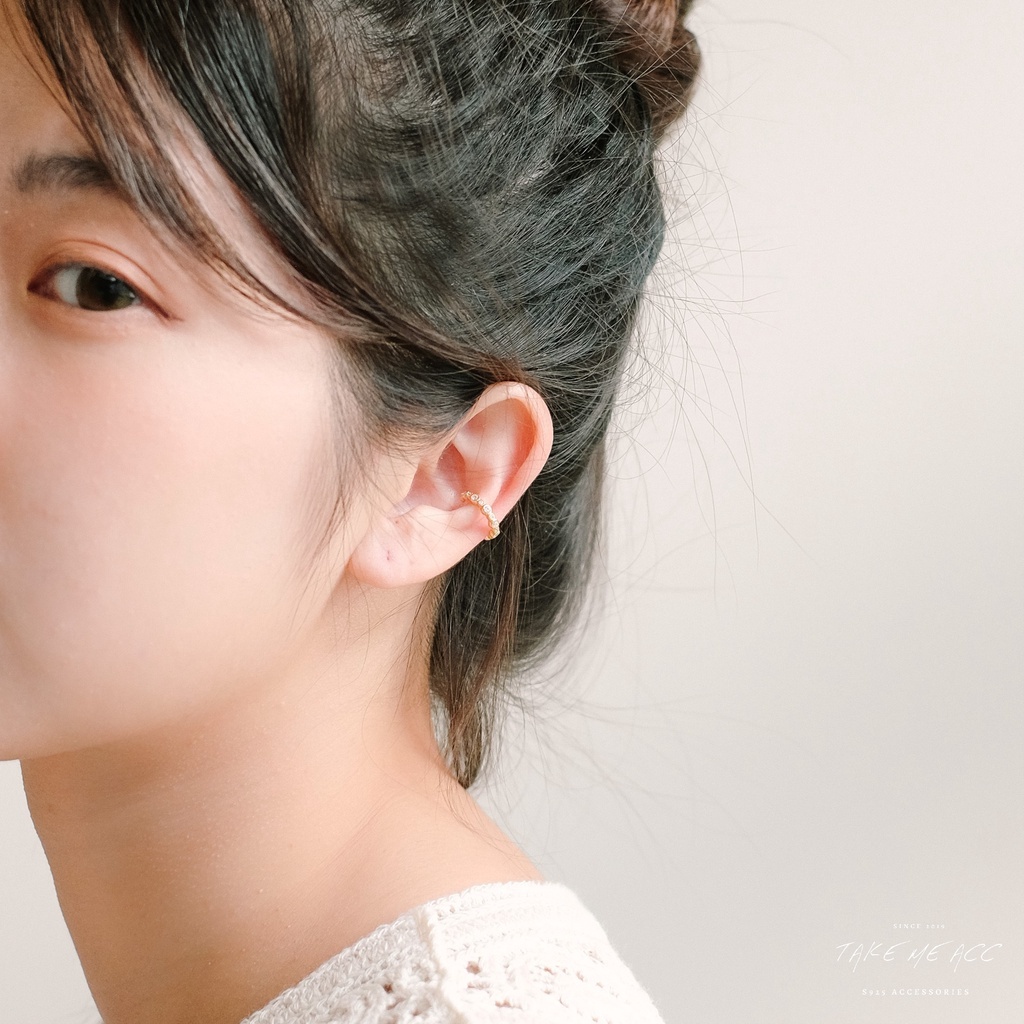 閃耀｜全純銀耳骨夾(單支售