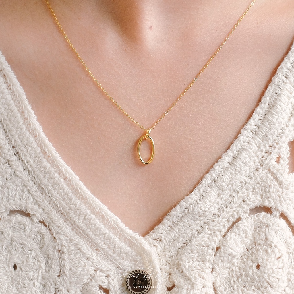 簡約橢圓｜純銀項鍊