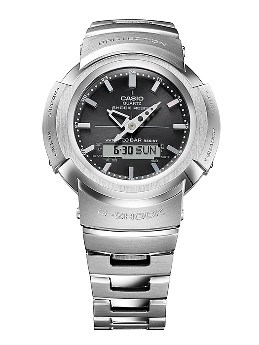 Casio G-Shock AWM-500D-1A 太陽能 電波 全金屬 手錶 (香港行貨)