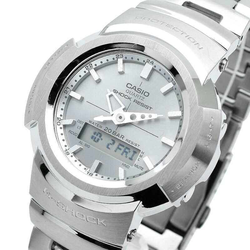 Casio G-Shock AWM-500D-1A8 太陽能 電波 全金屬 手錶 (香港行貨)