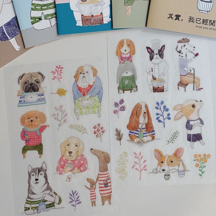 狗日子 轉印貼紙｜針線球