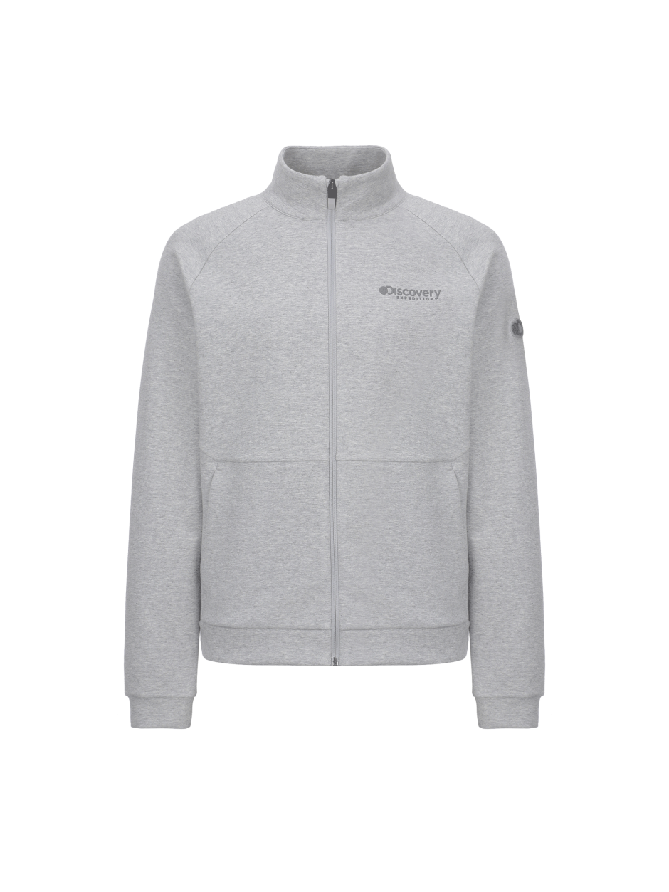 Discovery 棉質 高領 夾克 外套 舒適 灰色 男