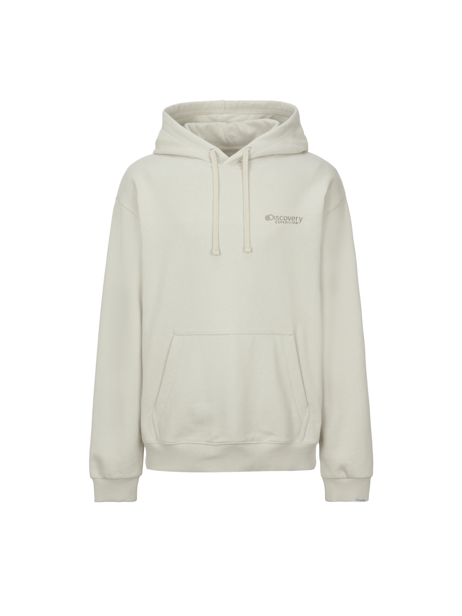 Discovery 方框LOGO 口袋帽T 米色 男