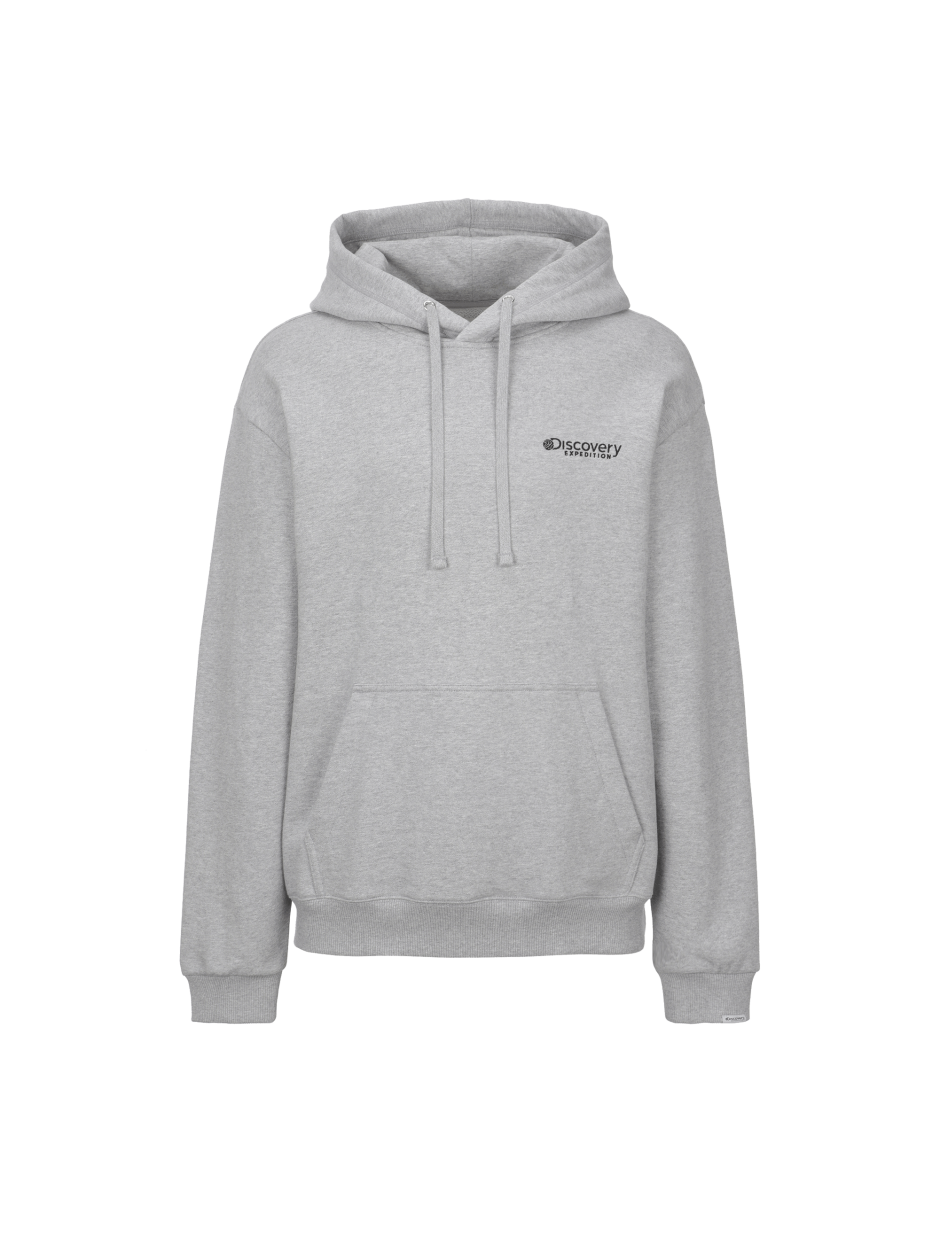 Discovery 方框LOGO 口袋帽T 灰色 男