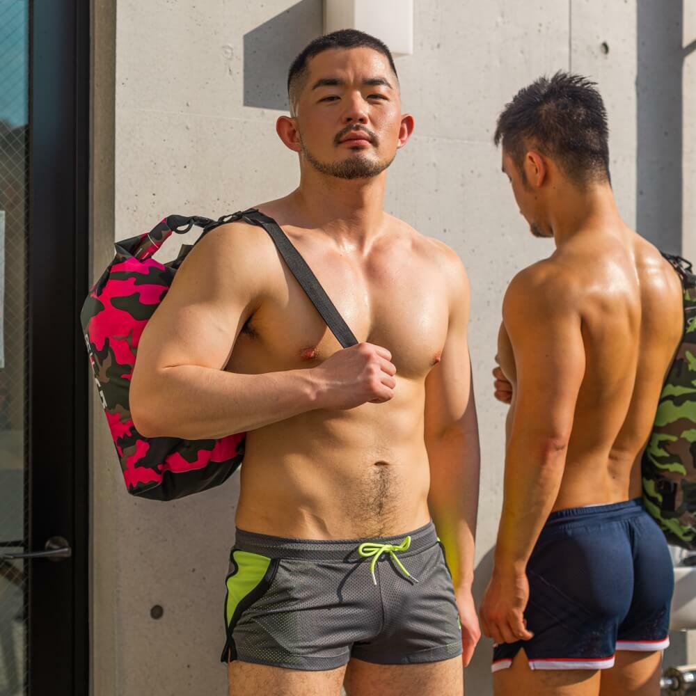 Mesh UP 2.0 超短運動褲 亮炭灰/螢光綠