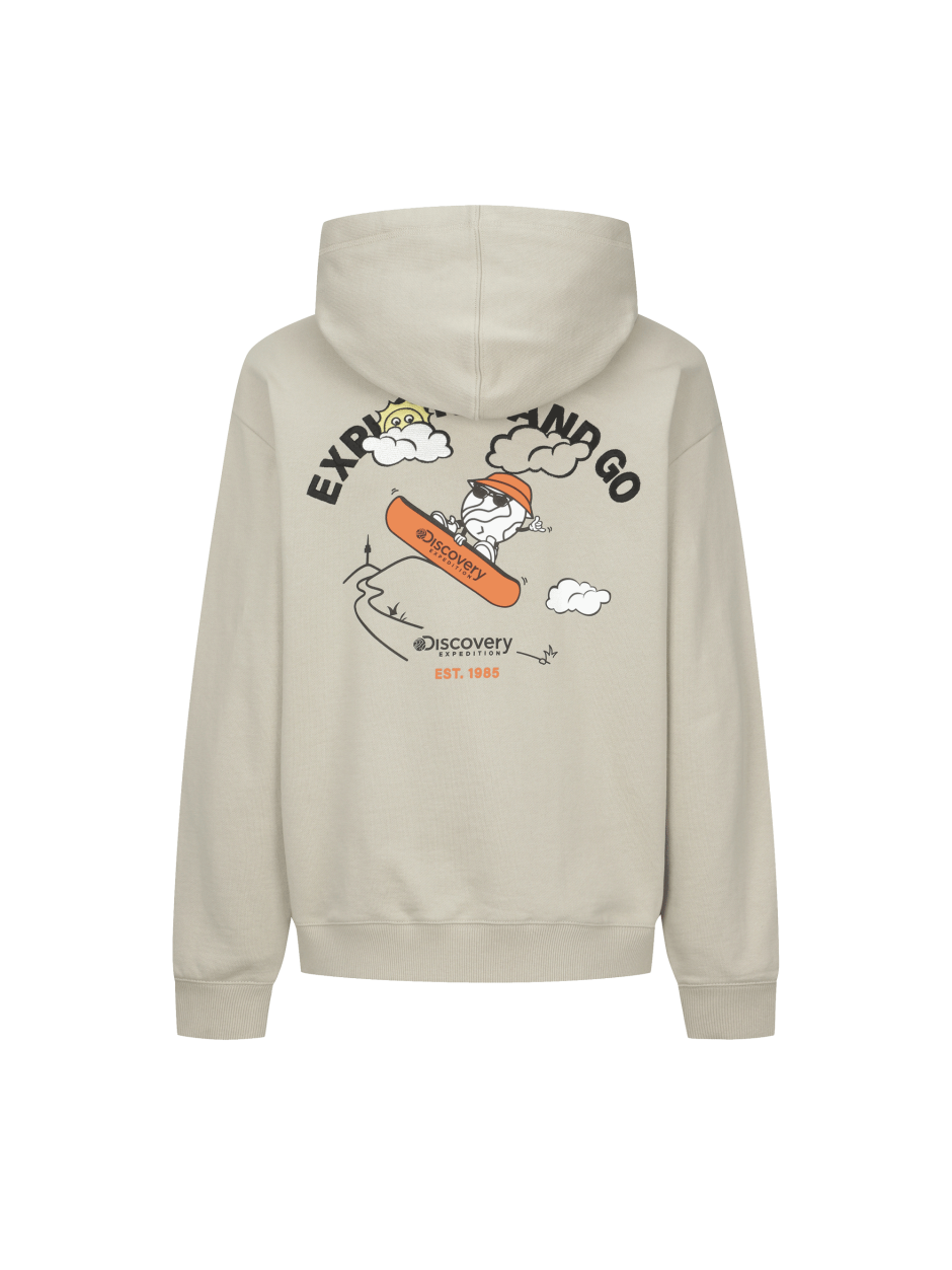 Discovery Deckerman 背面圖案 口袋帽T 卡其色 男