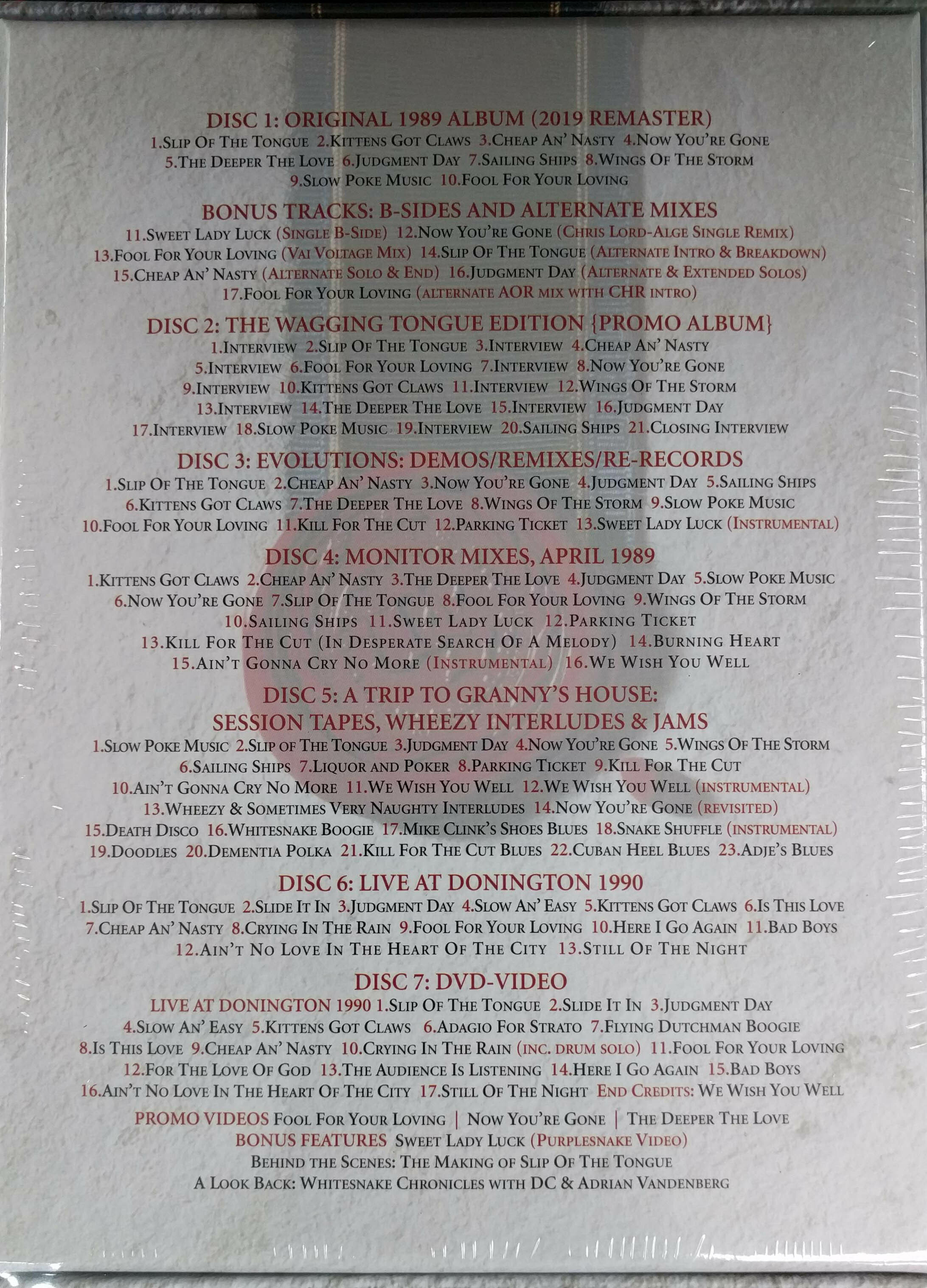 WHITESNAKE-SLIP OF THE TONGUE 30TH REMASTER 6CD+DVD