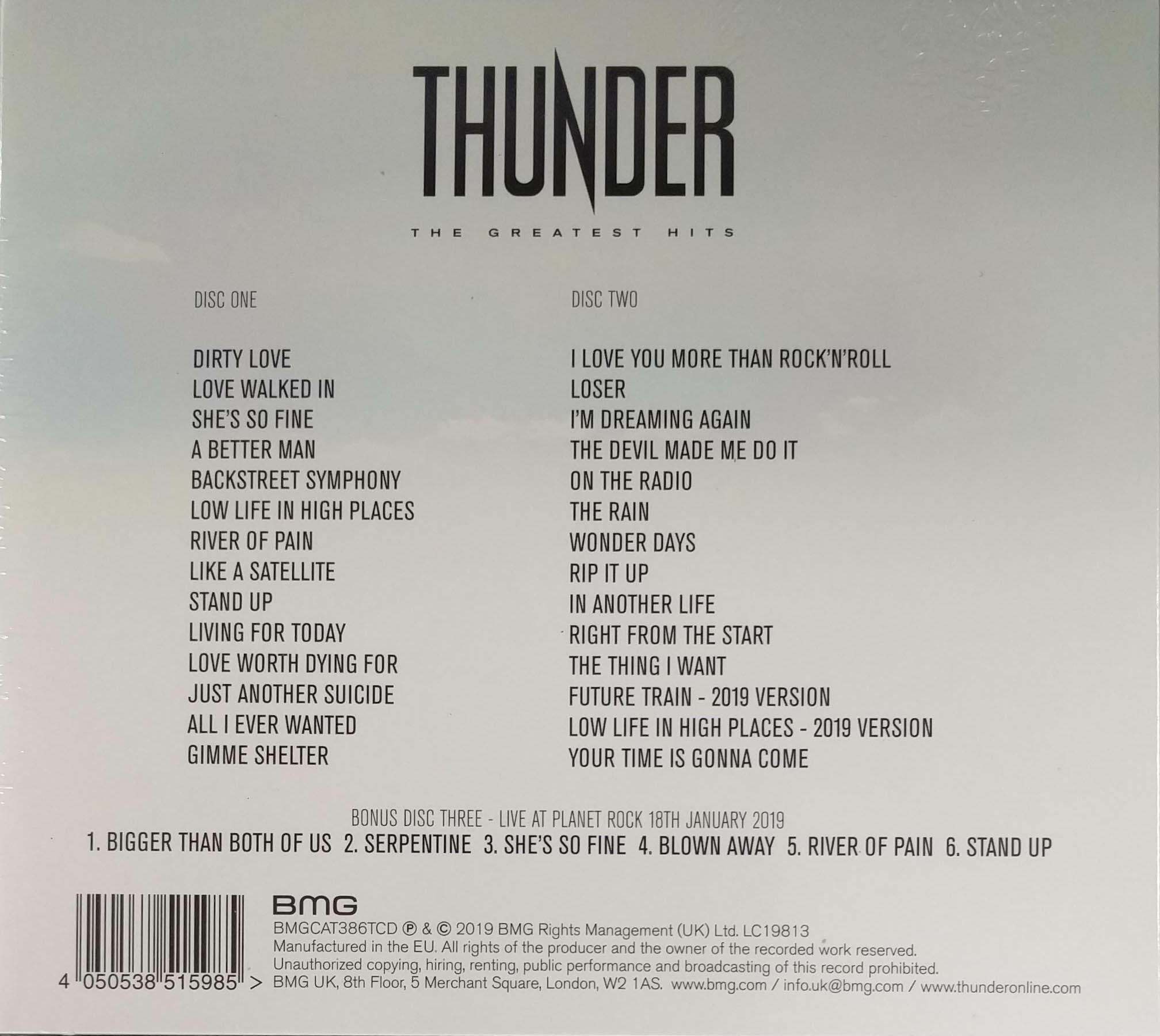 THUNDER-THE GREATEST HITS 3CD