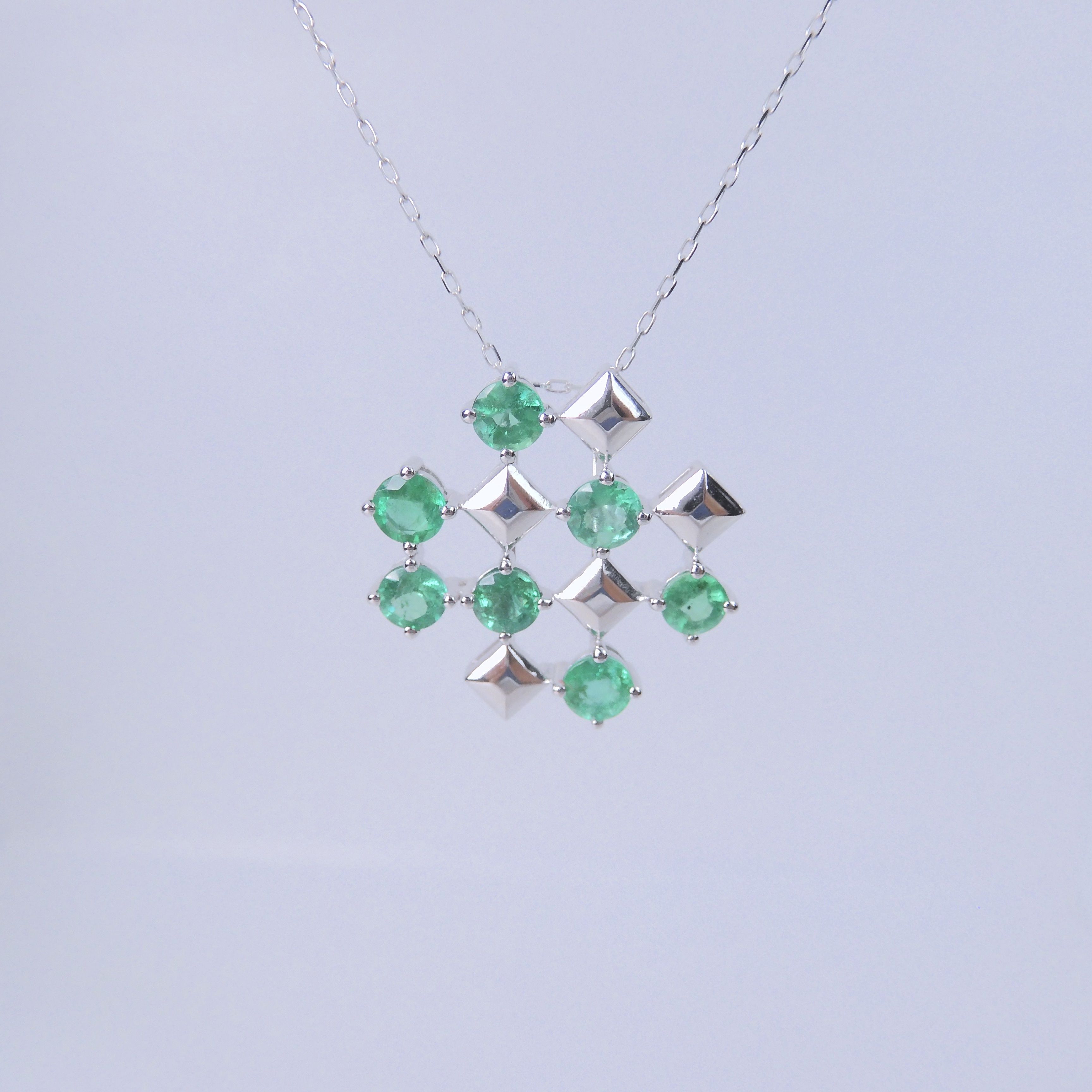 18K金 1.85ct 綠寶石項鏈