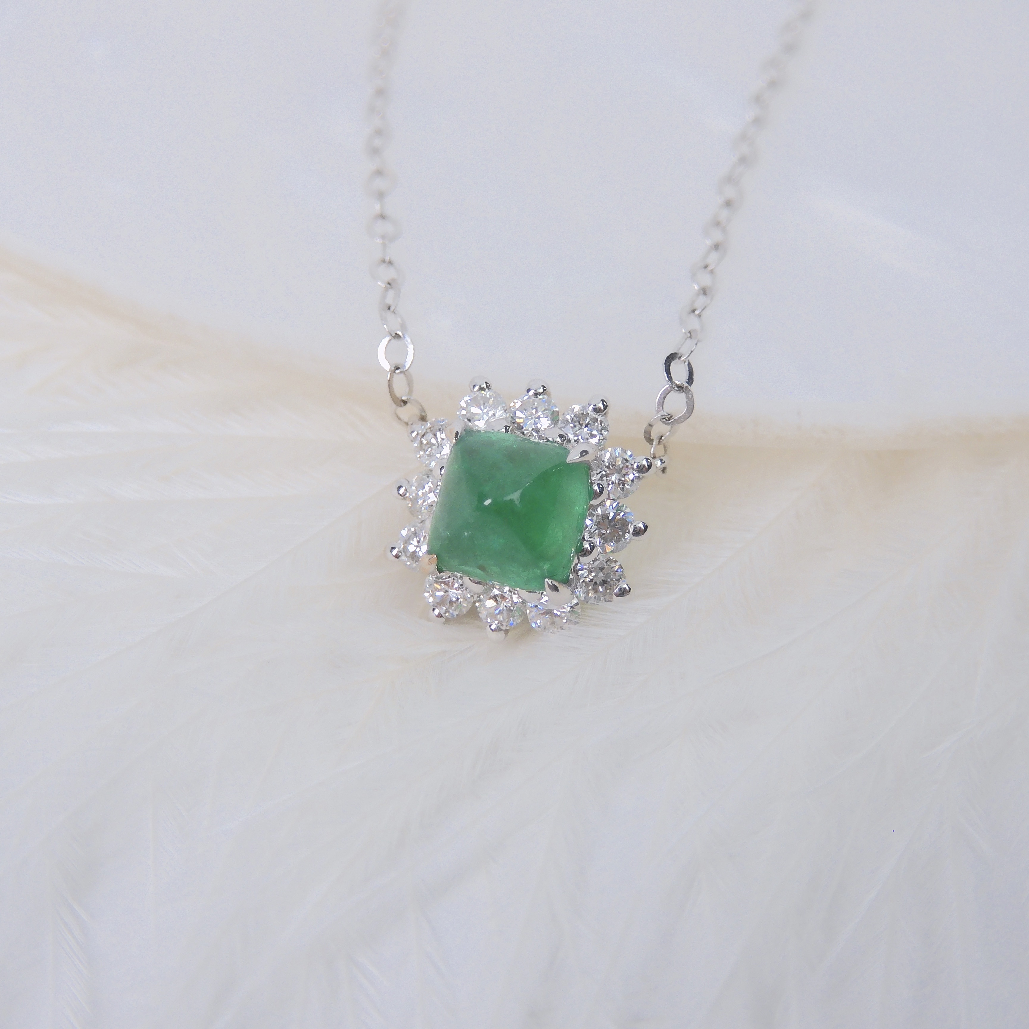 18K金 0.62ct 綠寶石項鏈