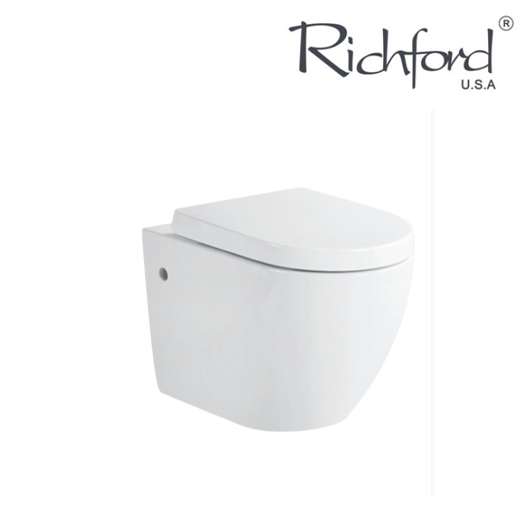 Richford R276 Wallhung Toilet w/ Slow Closing Seat Cover - Wels