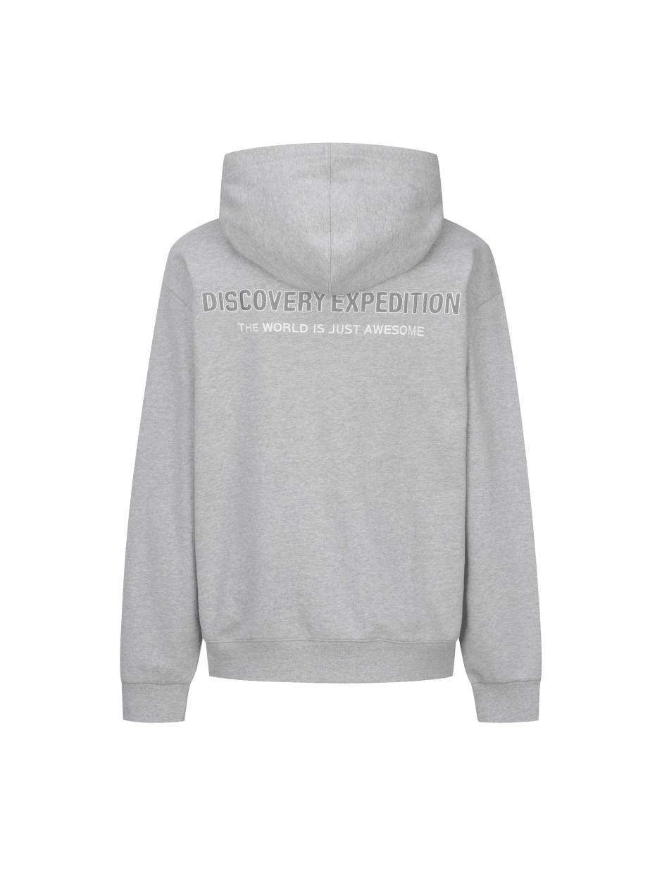Discovery  Awesome 背面字母 帽T 長袖 灰色 男