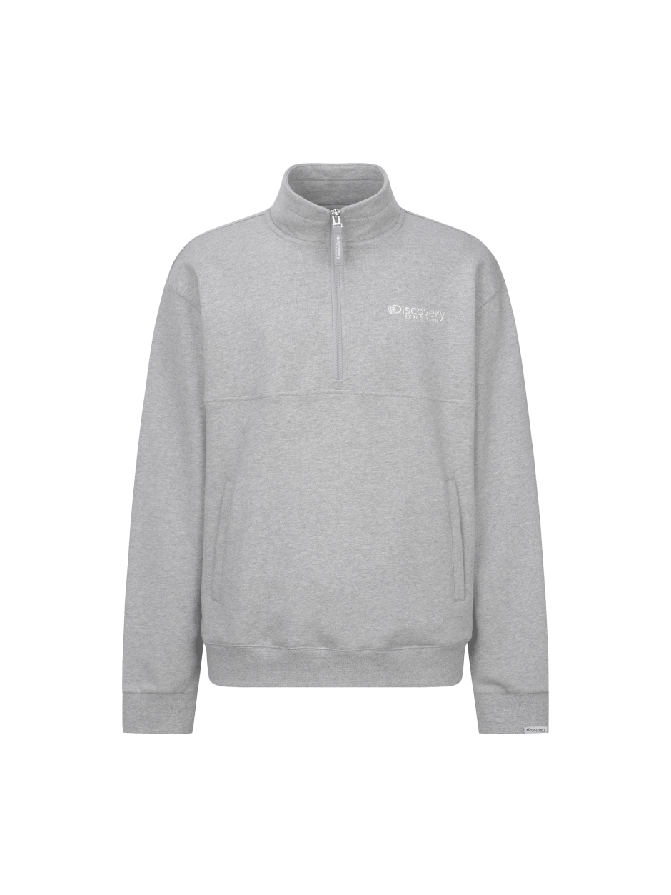 Discovery  Awesome 半拉鍊 帽T 長袖 灰色 男