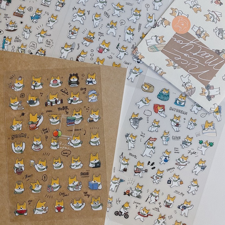 狗勾小貼紙 4入貼紙包｜OURS 森林好朋友