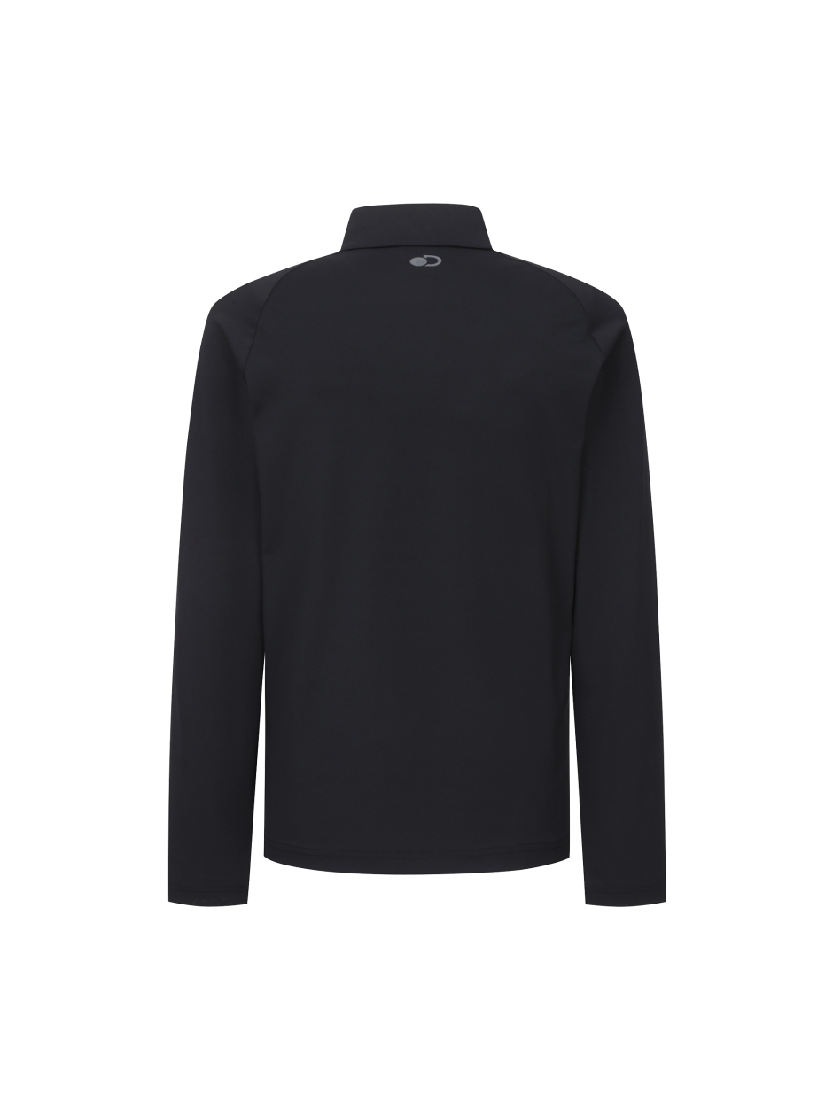 Discovery 經典款 小LOGO 長袖 有領T恤 高爾夫 黑色 男