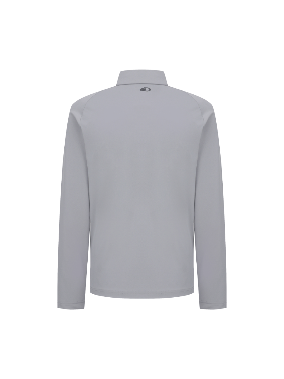 Discovery 經典款 小LOGO 長袖 有領T恤 高爾夫 灰色 男