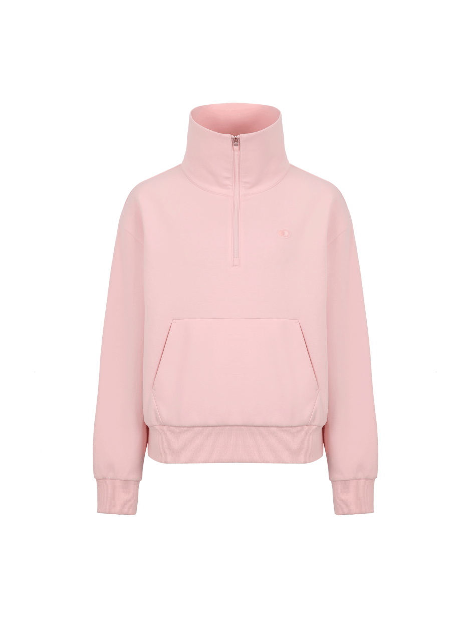 Discovery Deckerman 長袖 拉鍊 T 恤 帽T 粉色 女