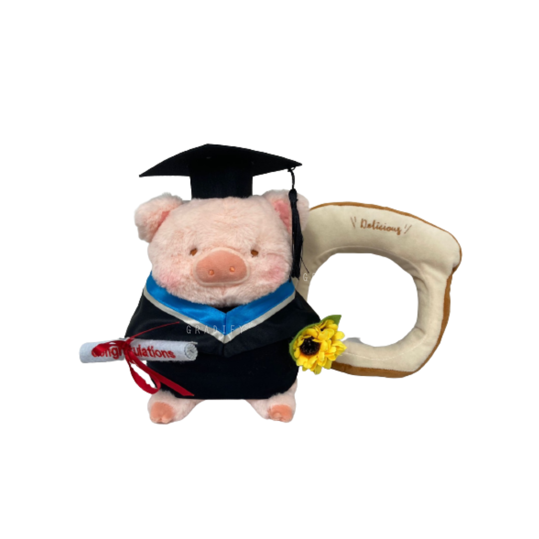 🎓 22cm 迷你lulu豬畢業公仔 - PolyU Speed 學士