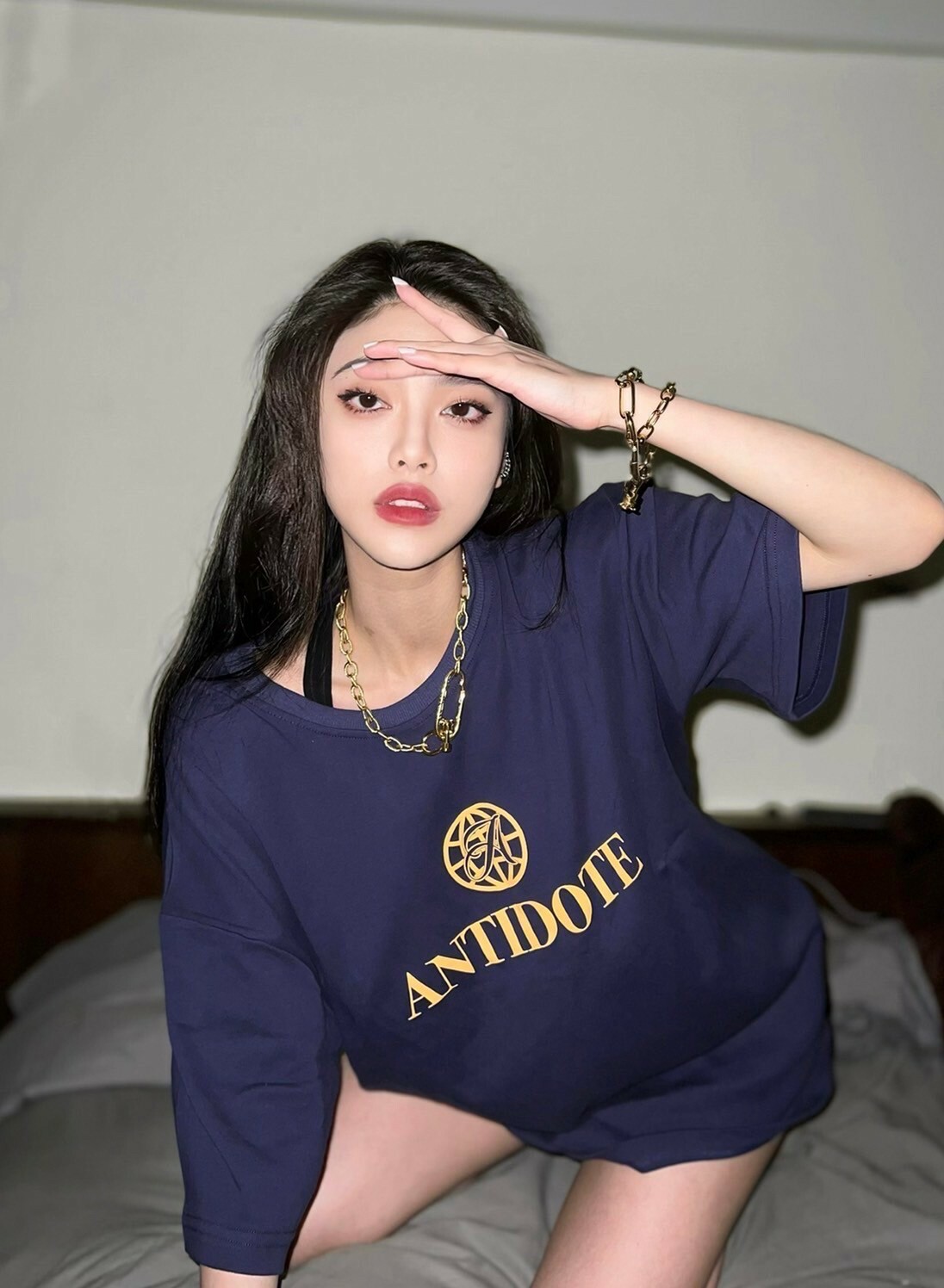 ANTIDOTE 新款 皇家藍 地球Logo 深藍短袖 T