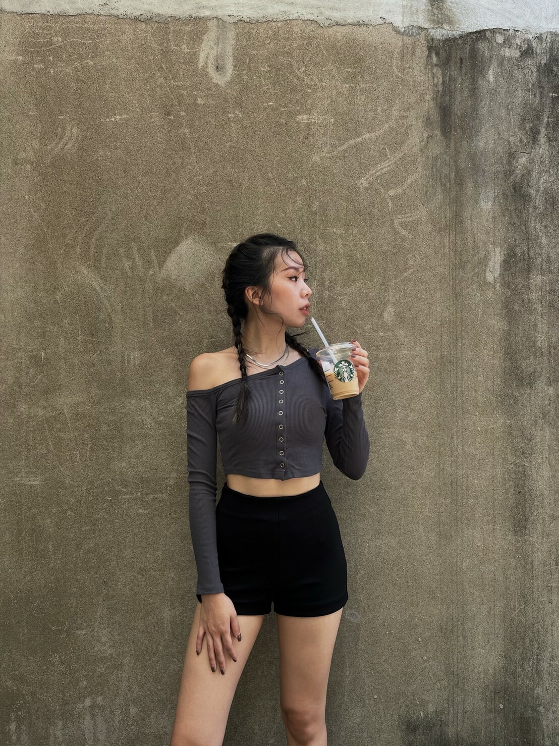 歐美彈力高腰短褲