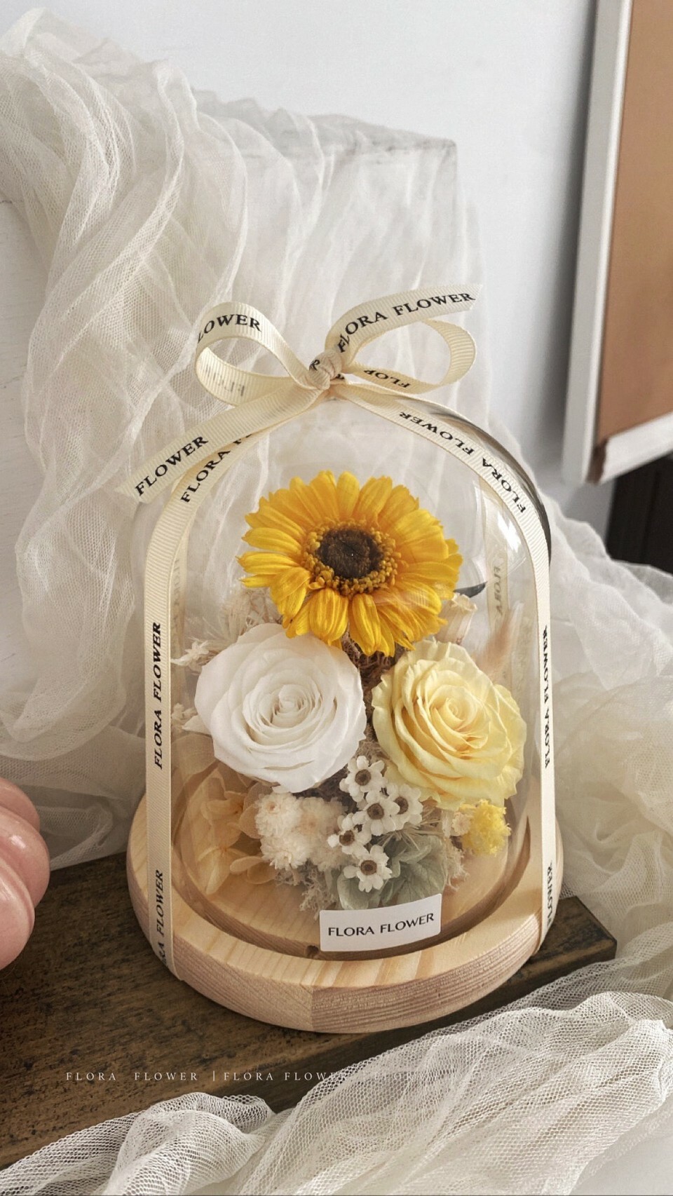 永生花夜燈 -暖暖太陽花