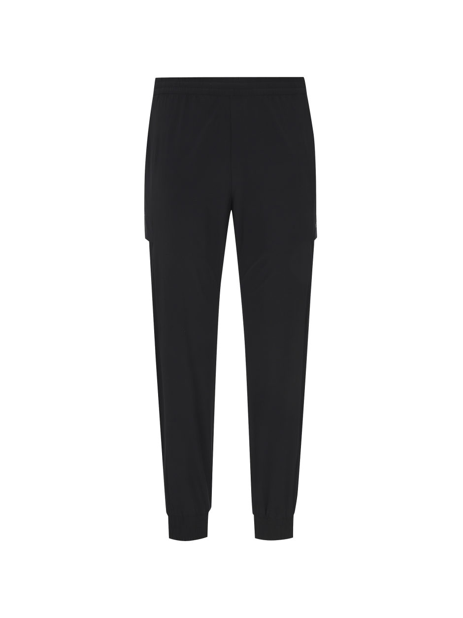 Discovery 造型梭織 慢跑褲 縮口褲 長褲 黑色 男