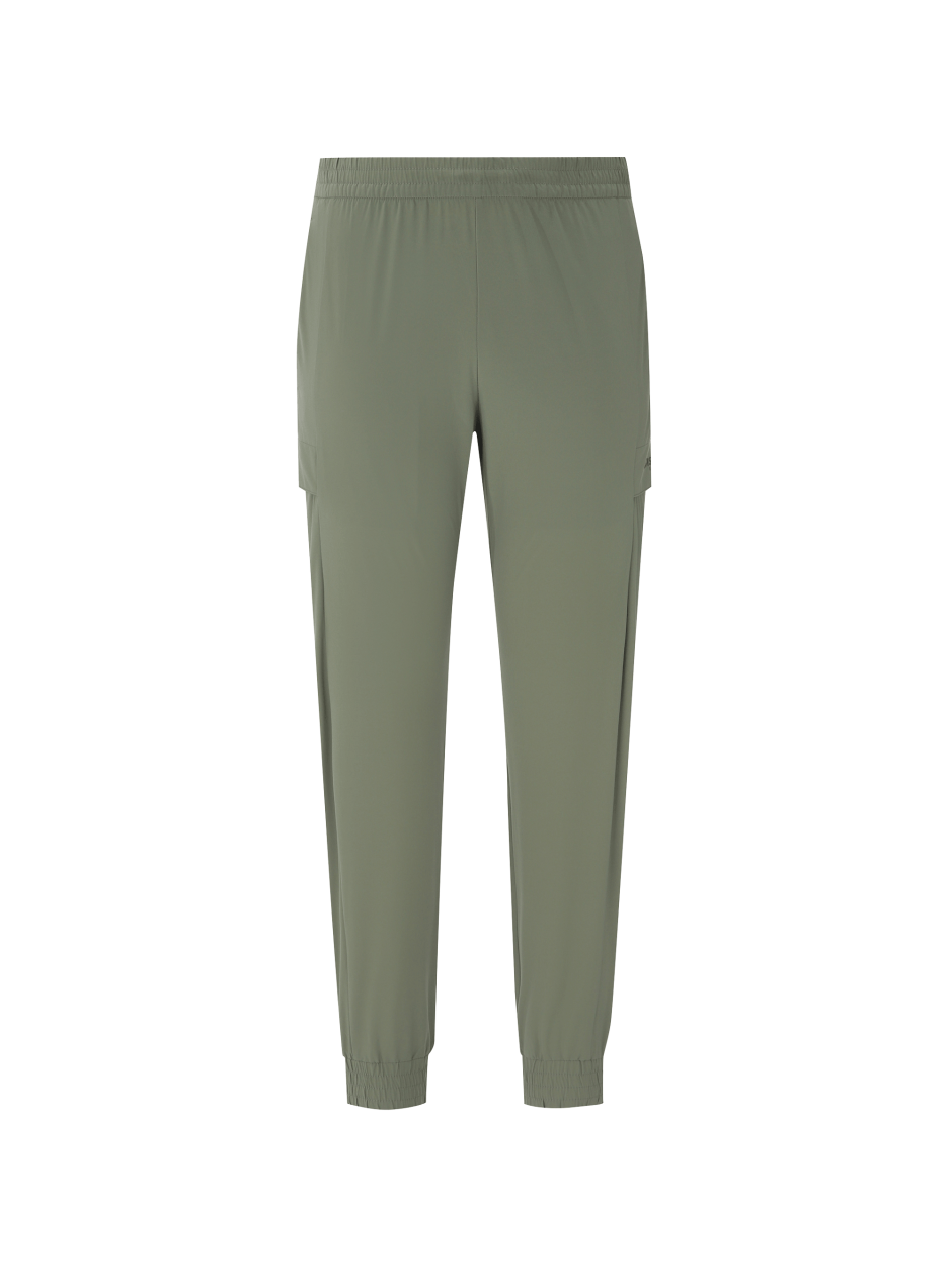 Discovery 造型梭織 慢跑褲 縮口褲 長褲 綠色 男