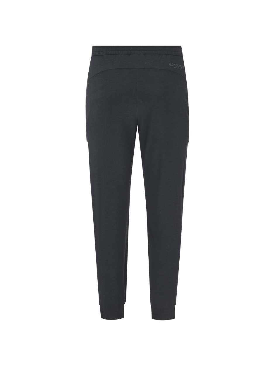 Discovery 造型梭織 慢跑褲 縮口褲 長褲 深灰色 男