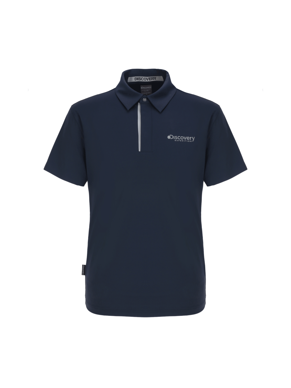 Discovery 百搭素色 POLO衫 襯衫 T恤 高爾夫衣 深藍色 男