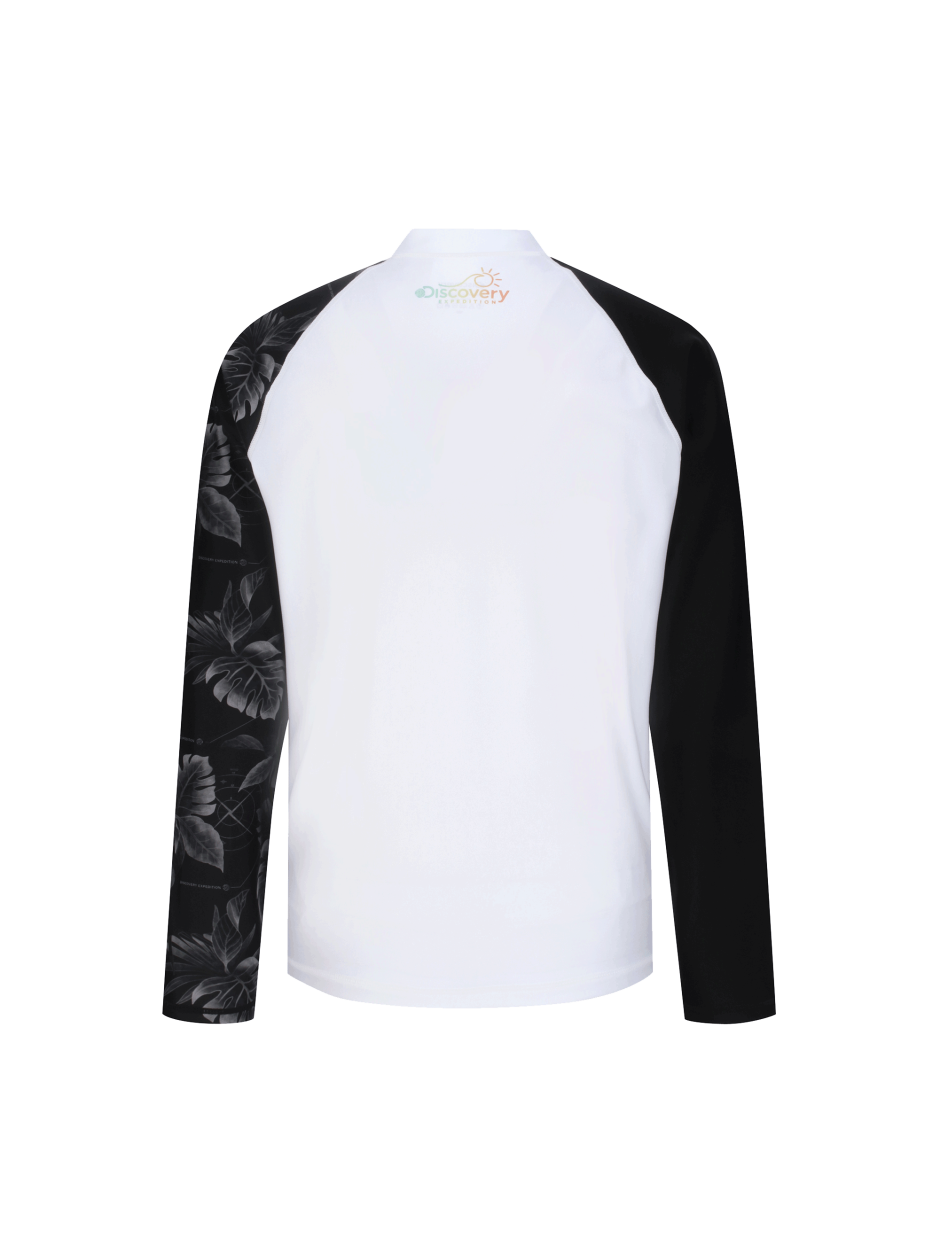 Discovery 寬鬆 葉子花邊 夾克 外套 白色 男