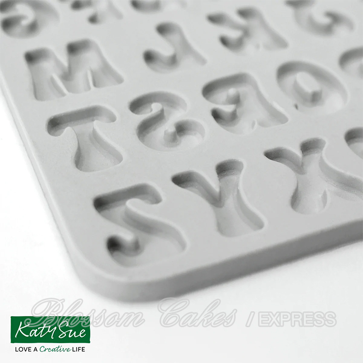 Katy Sue Fun Font Alphabet and Numbers Silicone Mould, Set of 2