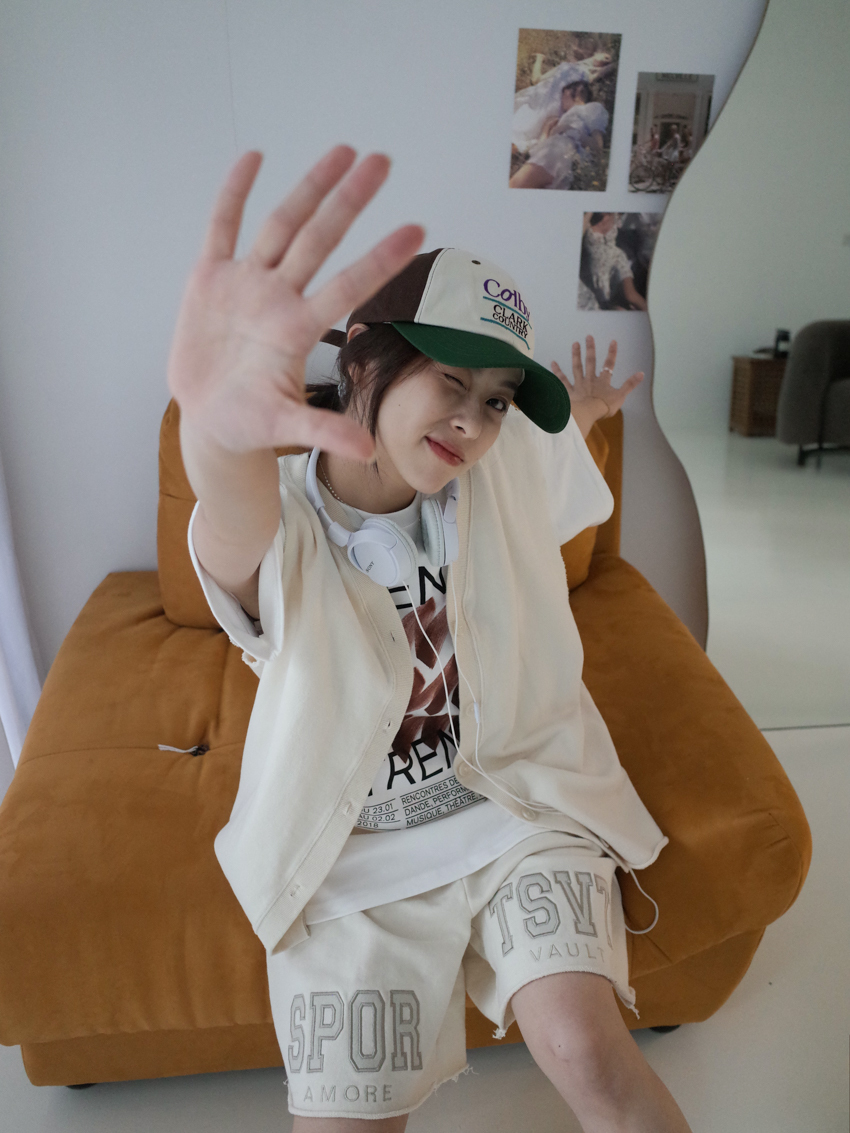 New Jeans relaxed towelling vest/short co-ord