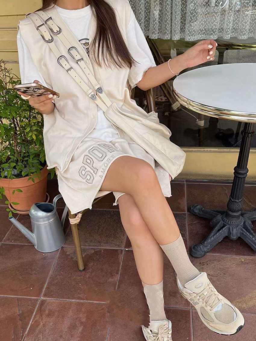 New Jeans relaxed towelling vest/short co-ord