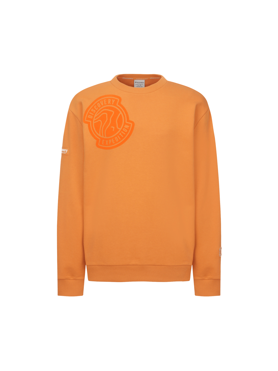 Discovery 大LOGO 運動衣 衛衣 長袖 橘色 男