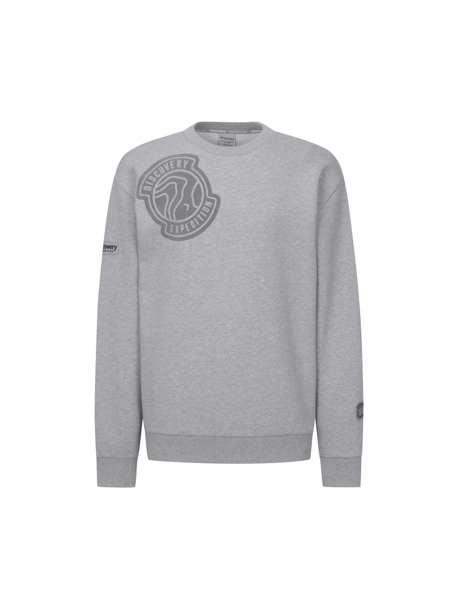 Discovery 大LOGO 運動衣 衛衣 長袖 灰色 男