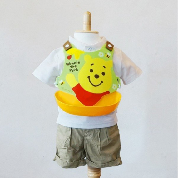 日本製 Disney 迪士尼交叉帶圍兜-Winnie The Pooh