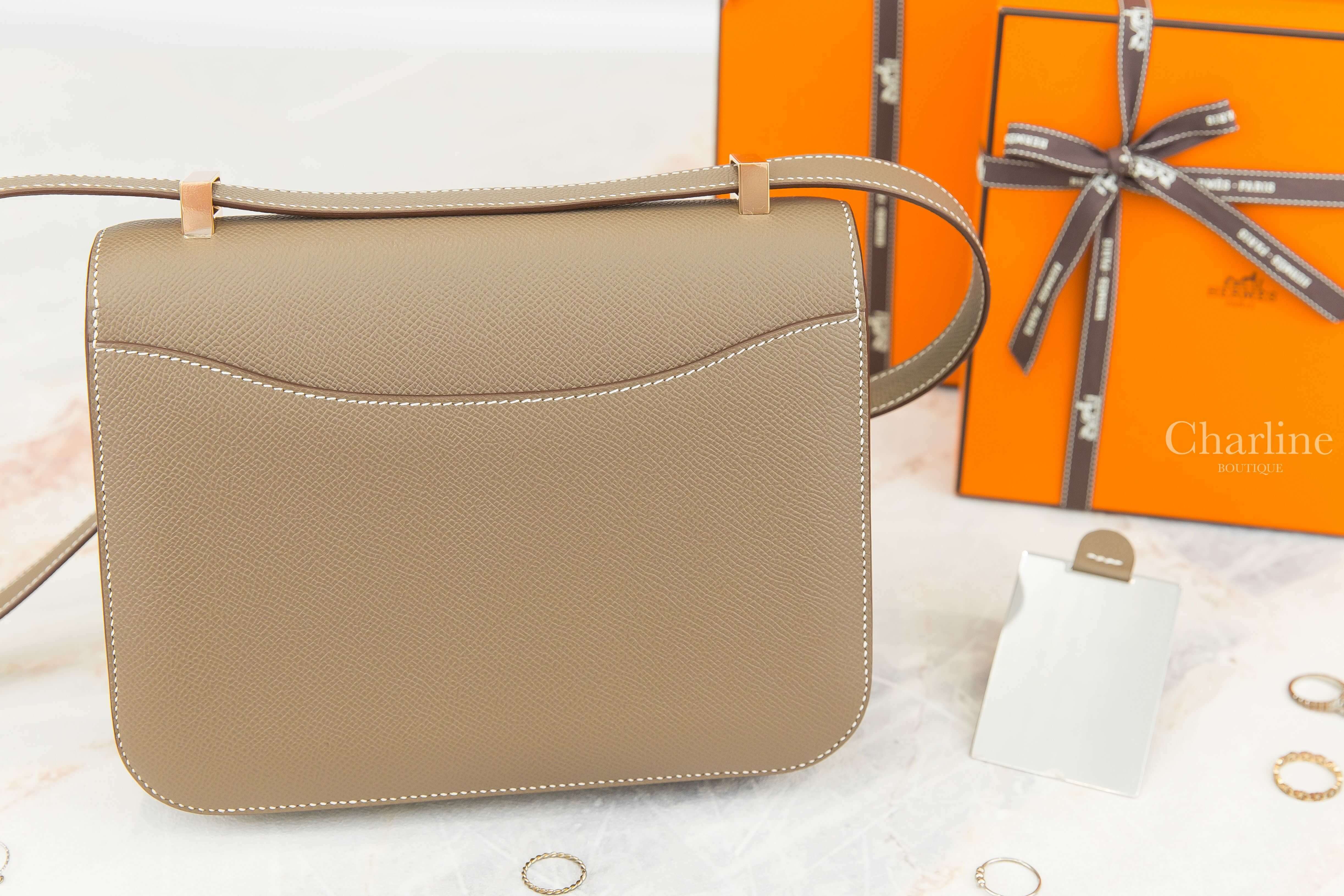 Hermès Constance III 24cm 18 Etoupe Epsom U刻大象灰玫瑰金釦-Charline Boutique 精品代購